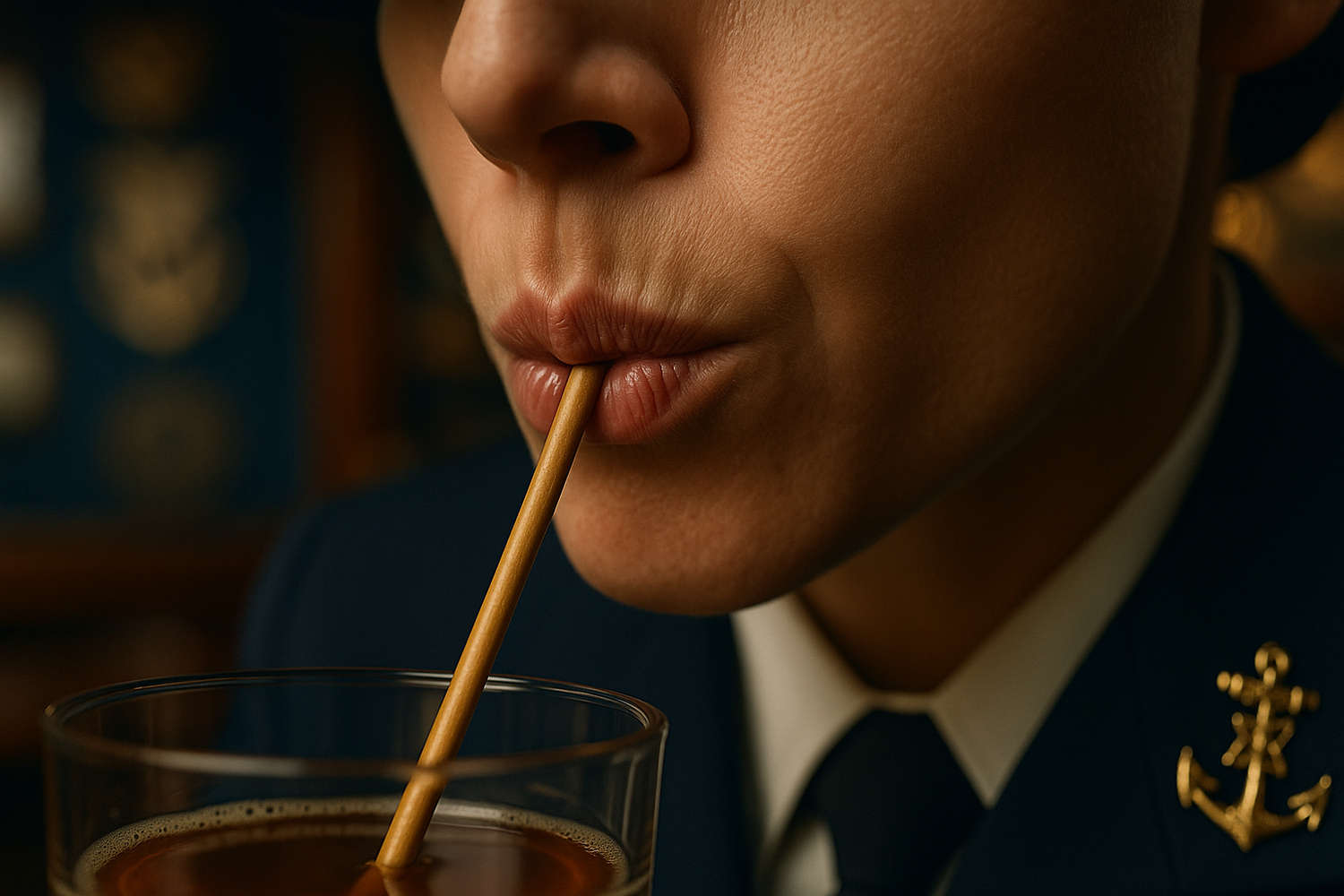 Navy Officers' Club - Natural Rye Straws for Military Service