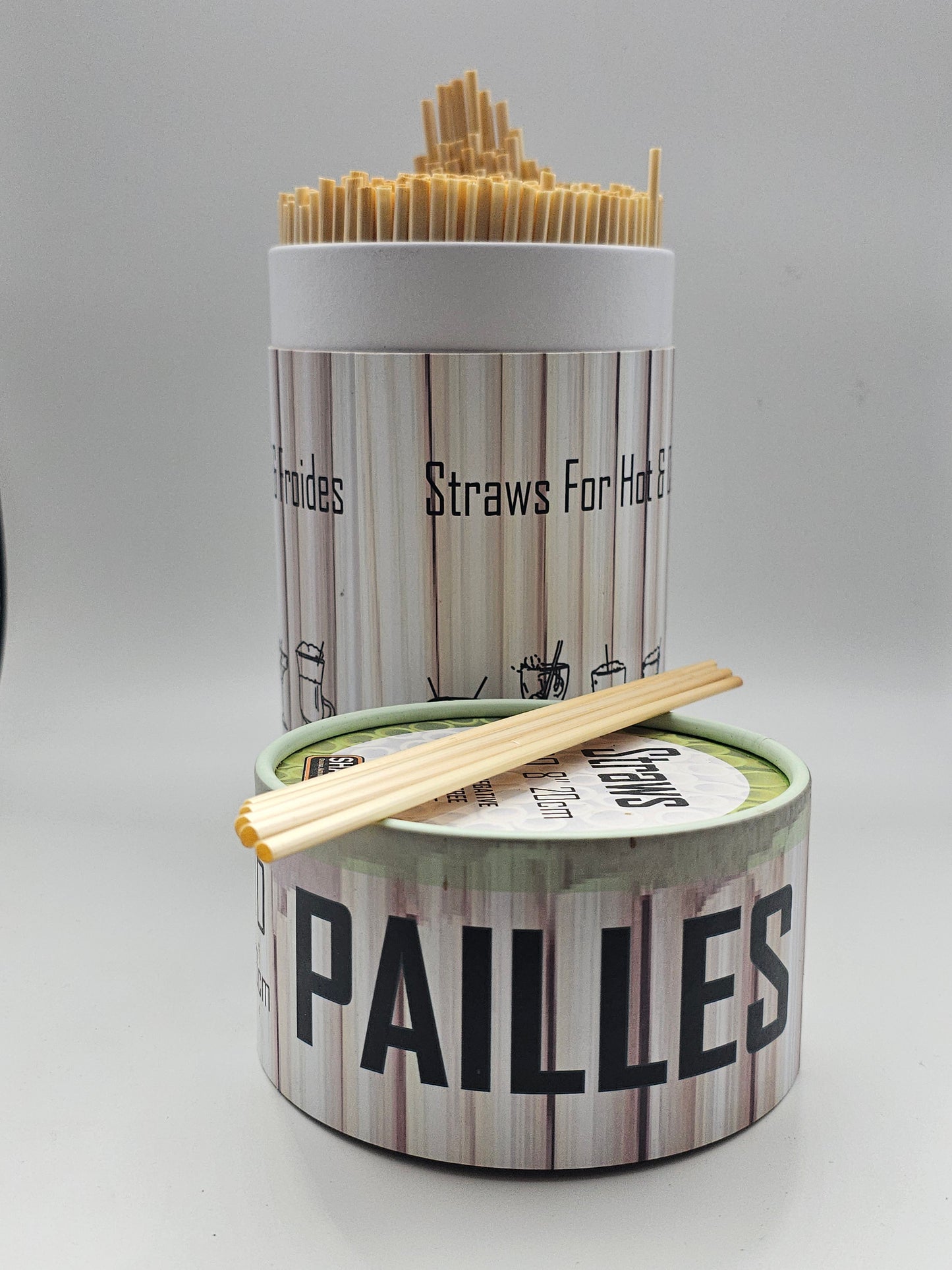 OG Rye Cocktail Straws - 8 inch Long Tall Professional (500 pack)
