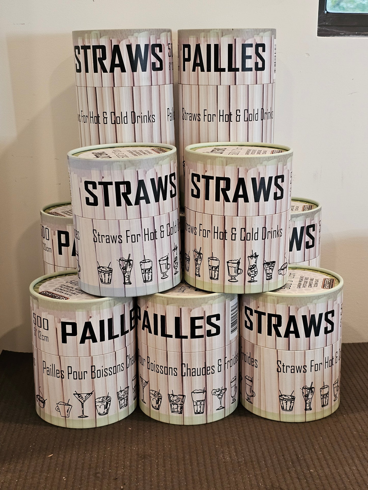 OG Rye Cocktail Straws - 8 inch Long Tall Professional (500 pack)