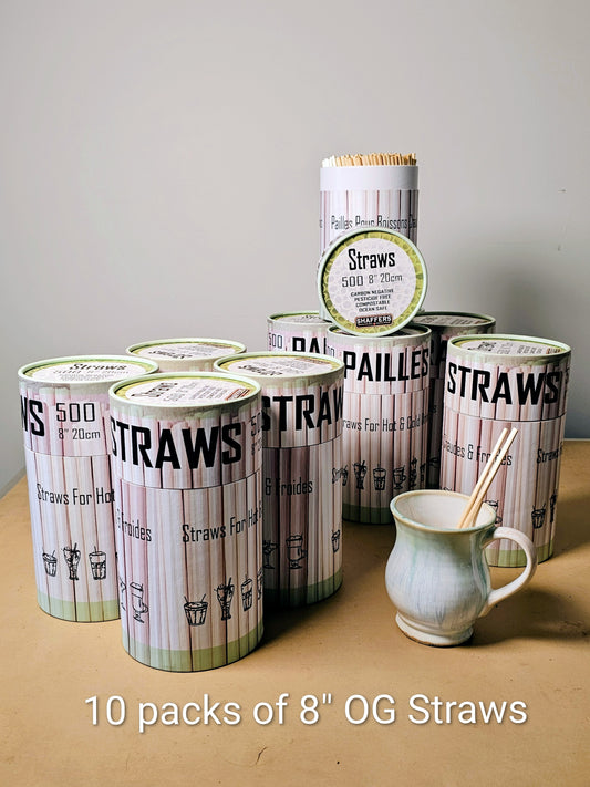OG Rye Cocktail Straws - 8 inch Bulk Pack (5,000 straws total)