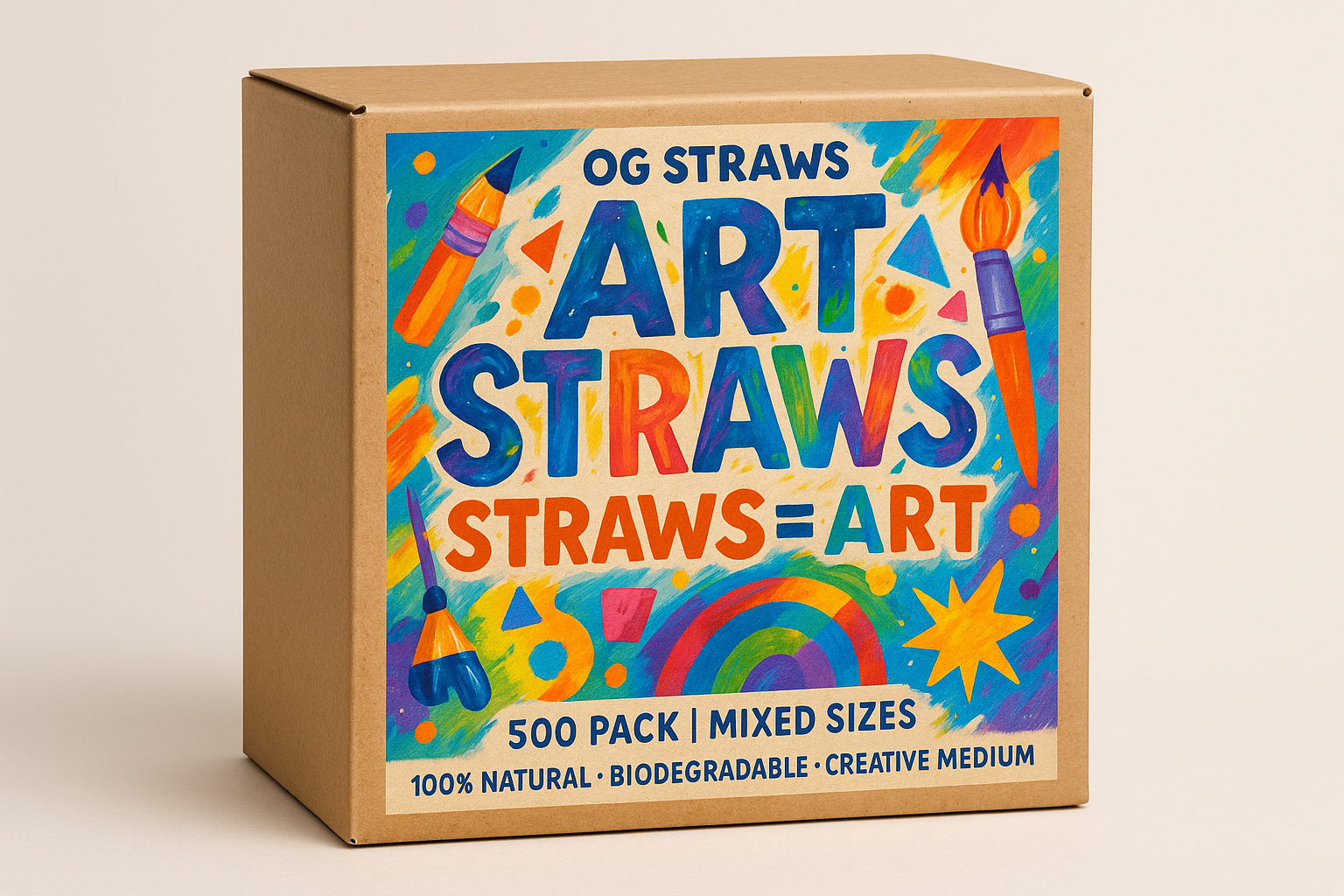 Art Straws 500-Pack Artsy Design