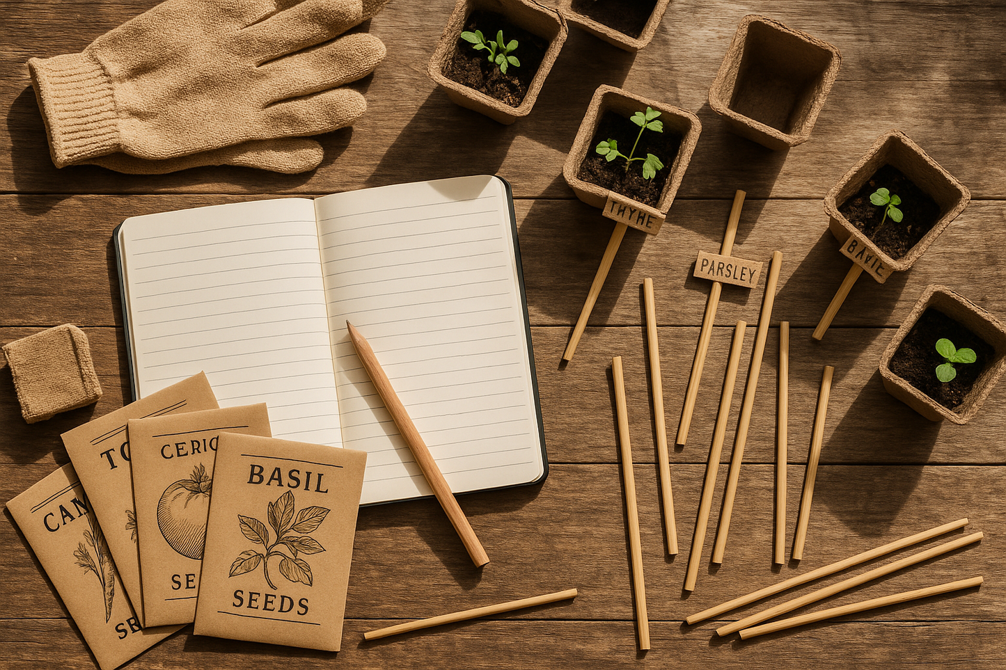 Garden Planning with Rye Straw Markers