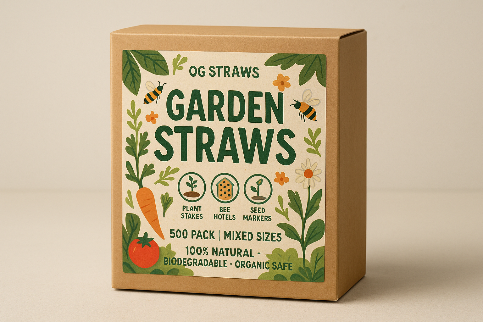 Garden Straws 500-Pack Box