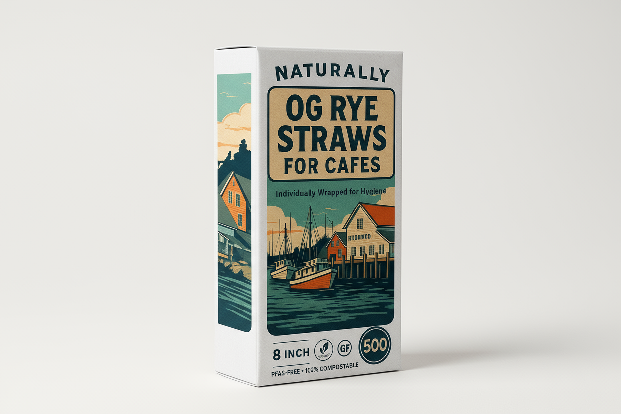 OG Rye Straws For Cafes - Individually Wrapped