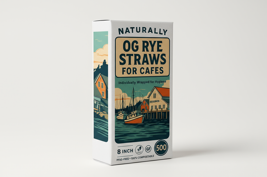 OG Rye Straws For Cafes - Individually Wrapped